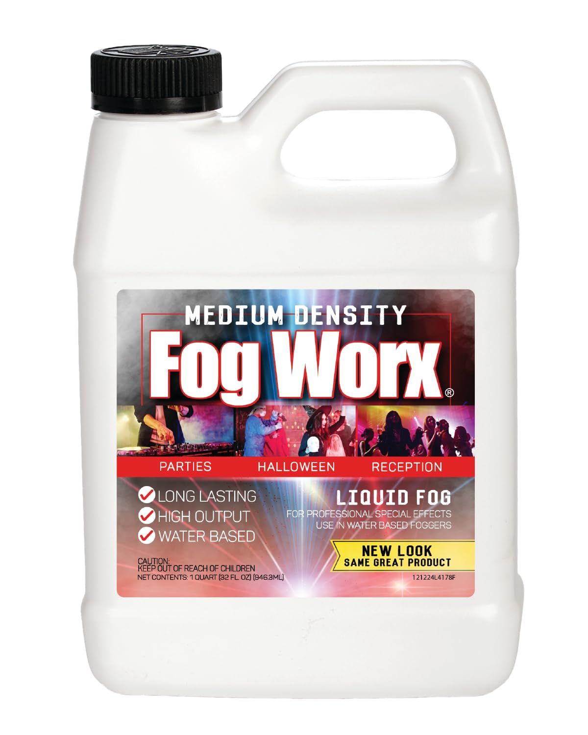 Fog Worx Juice - 1 Quart of Premium Odorless Fluid (32 oz) - Medium Density, High Output, Long Lasting Machine Fluid for 400 Watt to 1500 Watt Machines