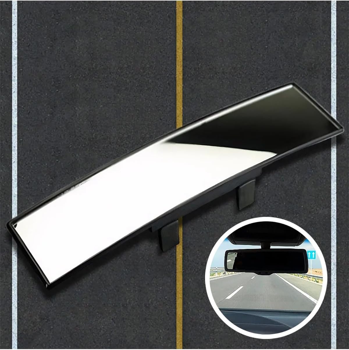 Rear View Mirror Car Interior Wide Angle Panoramic Mirror Anti-Glare Car Mirror Assisting Large Interior Monitor For Car Truck Van Car Rearview Mirror