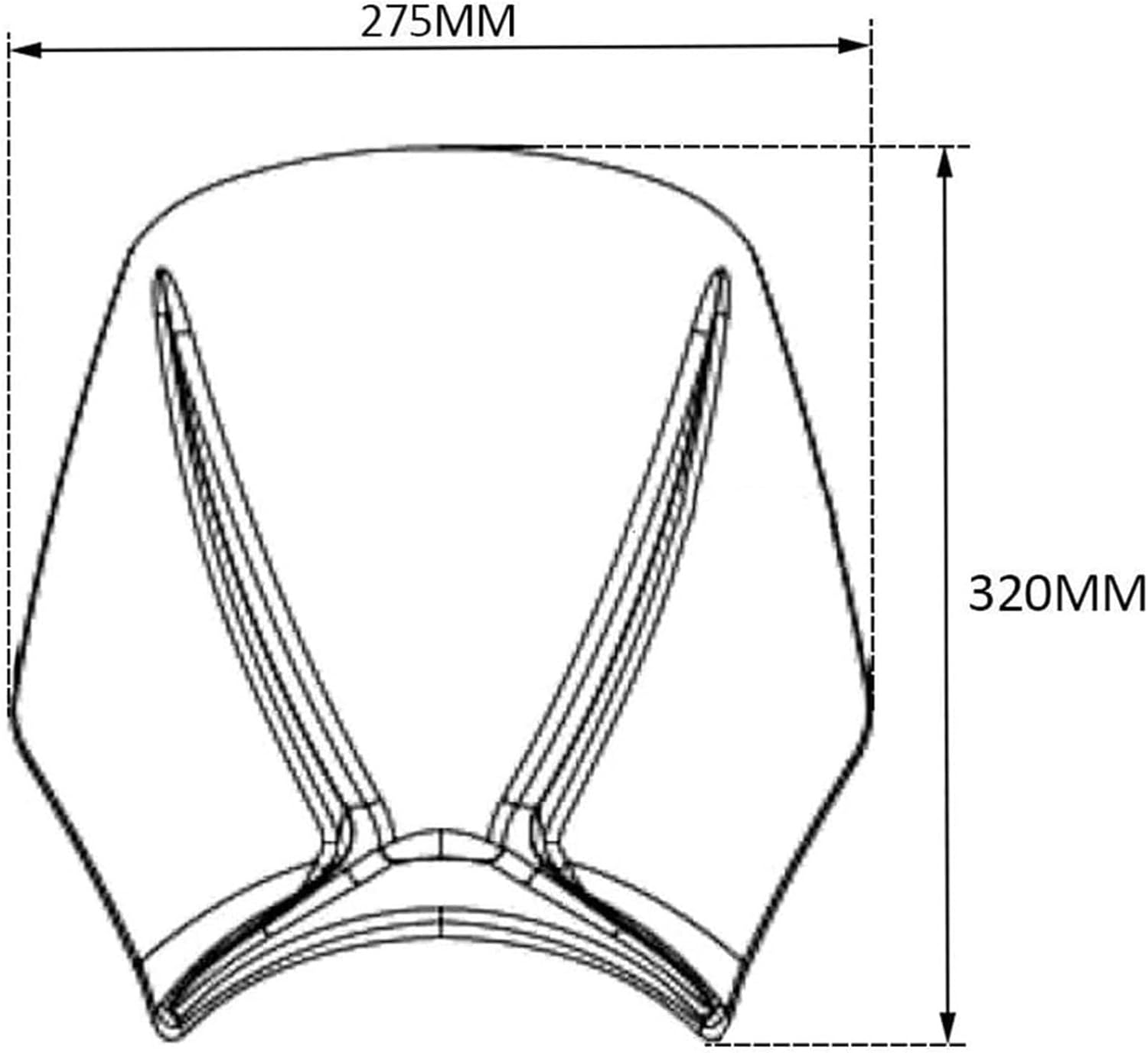 SALE♪関税込風除け 用のトライデント660用オートバイ用フロントガラス トライデント660 2021 2022 オートバイ用(Mode3)
