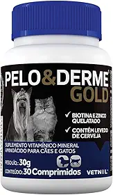 VETNIL Pelo E Derme Gold 30 Comprimidos Vetnil