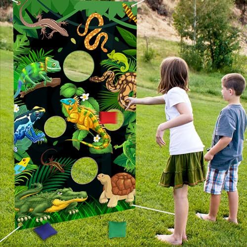 Serencatcher Reptile Animal Toss Game, Reptile Birthday Party Dec...