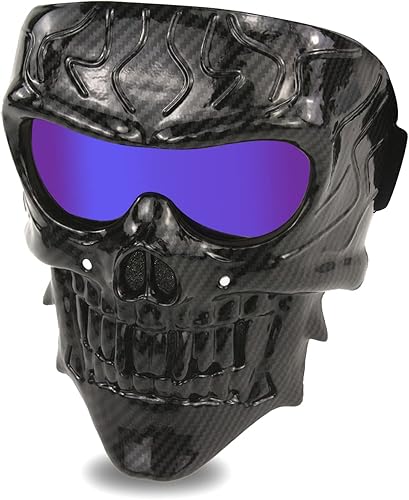 BOROLA Máscara de cara fea a prueba de arena con lente polarizada para motocicleta Off-Road Riding Cómic Role Cos máscara