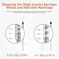 Vista 2 de U-100 - Jeringa de 0.315 in con aguja, envuelta individualmente, paquete de 100