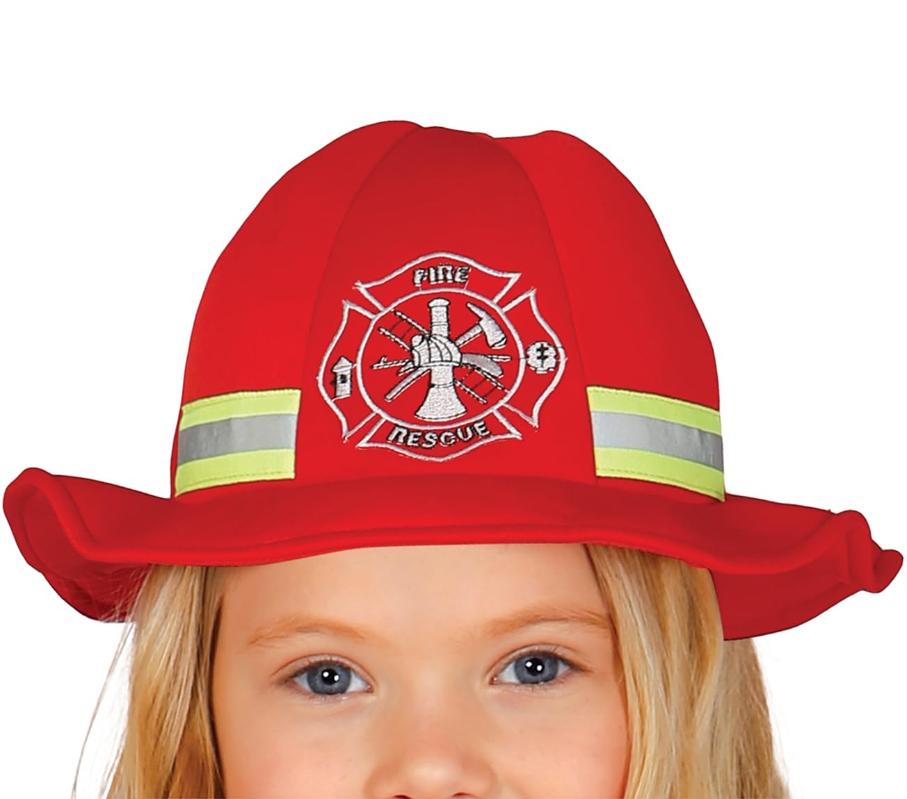 Costume Carnevale Bambino Vigile Del Fuoco – Gilet Rosso E Argento Con Accessori, Taglia 104, 100% Poliestere - 3