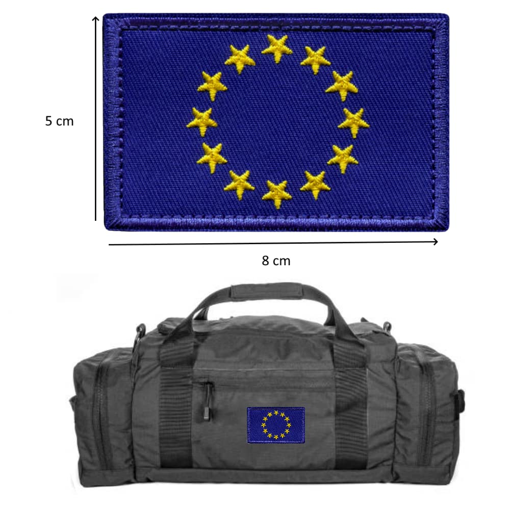 Toppa Con Bandiera Dell'Unione Europea Da 3 Pezzi Toppa Ricamata Con Ferro Da Cucire Su Toppa Emblema