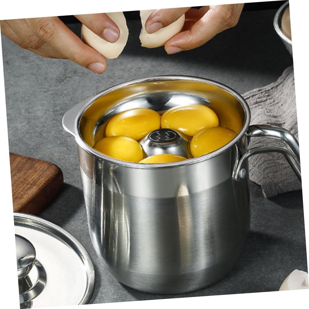 COLLBATH Separador de Huevos de Acero Inoxidable Diseño de Orificio Hueco y Puerto de Drenaje en V para Uso Seguro y Fácil en Cocina Doméstica