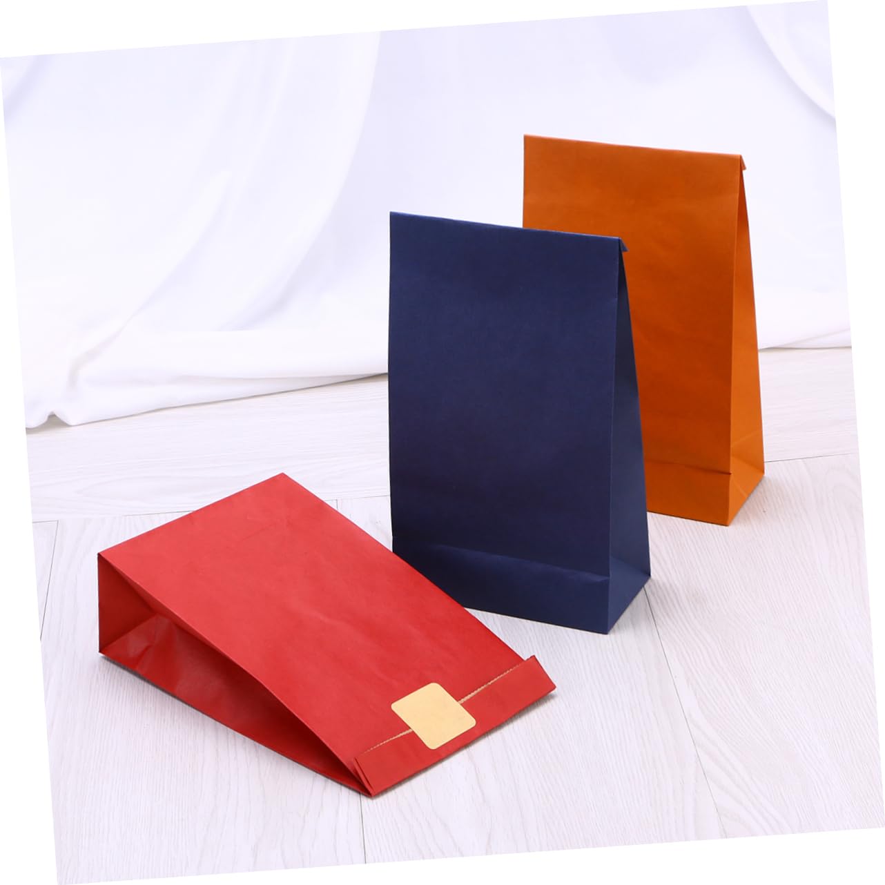 SHERCHPRY 120stücke Papiertüten Bunt Geschenktaschen Papier Kraftpapiertüten Ohne Henkel Partytüten Geburtstagstüten Flacher Boden Stabil Vielseitig Einsetzbar