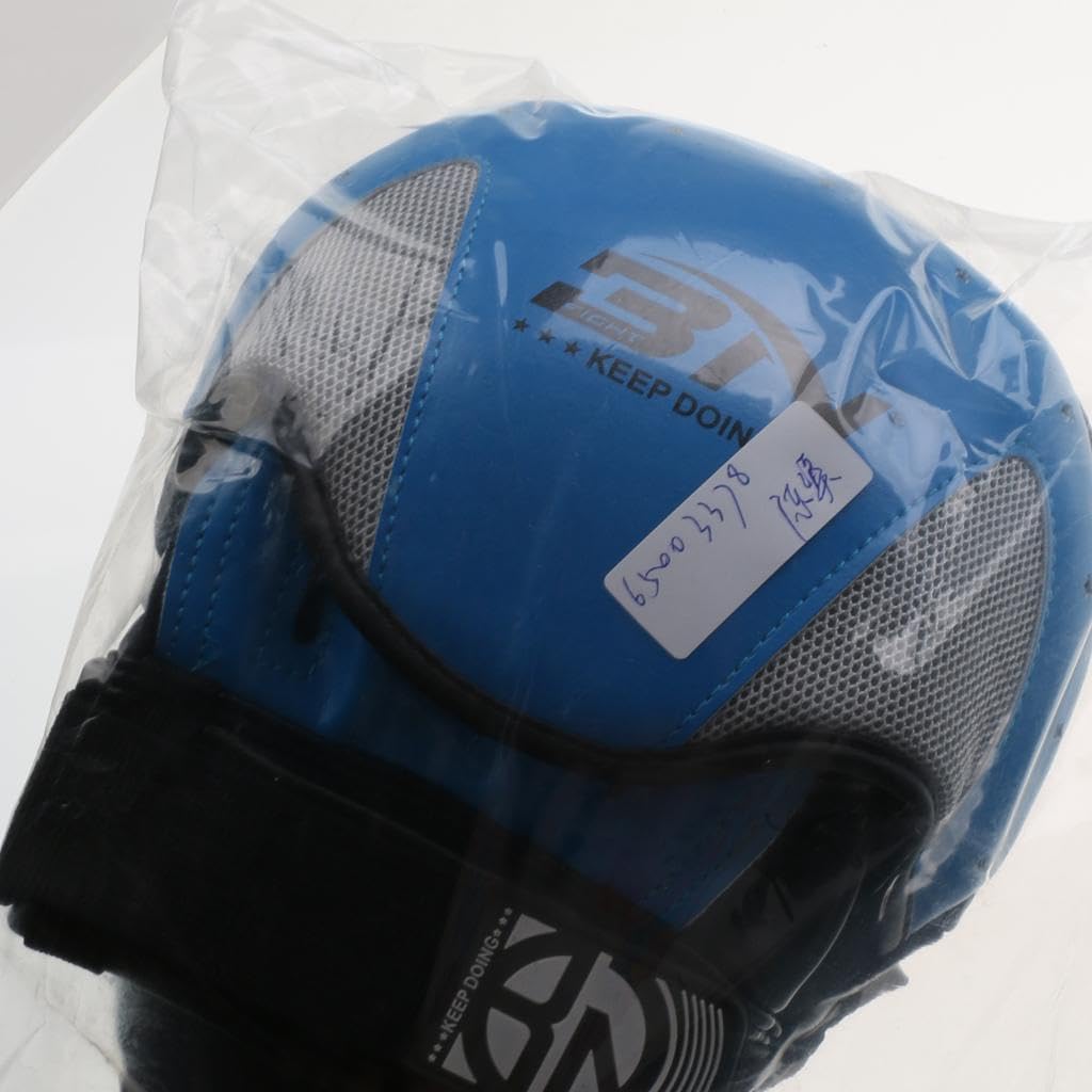 Ultimate Boxing Punch Pad - High Density Foam Padding, Self Adhesive Adjustable Wristband - for Muay Thai, Kickboxing, MMA Training - Improve Striking Skills and Partner - Blue, as described