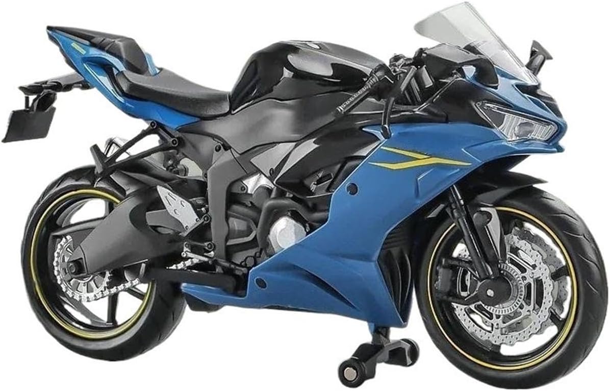 Collection 1/12 Motorcycle Model Diecasts Portable Racing Finger Motobike Simulation Collection Toys for for Ninja ZX-6R(Gray)