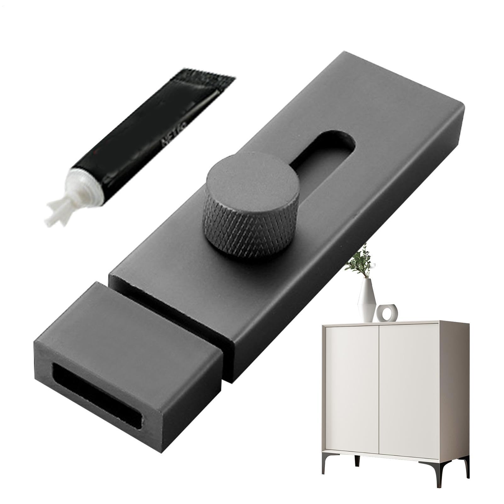 Verrou de porte coulissante en aluminium adhésif loquet résistant pour meubles et tiroirs de maison