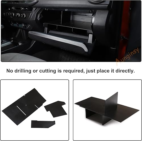 Miniatura 4 de Divisores organizadores de guanteras de automóvil, compatibles con Toyota Tacoma 2016-2023, consola central, guantera, divisor, caja de inserción,