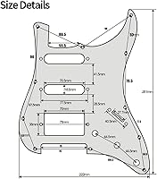 Vista 7 de Colaxi Repuesto de pastilla de guitarra, resistente, fácil instalación, cargado, precableado, práctico blanco, duradero para piezas de guitarra