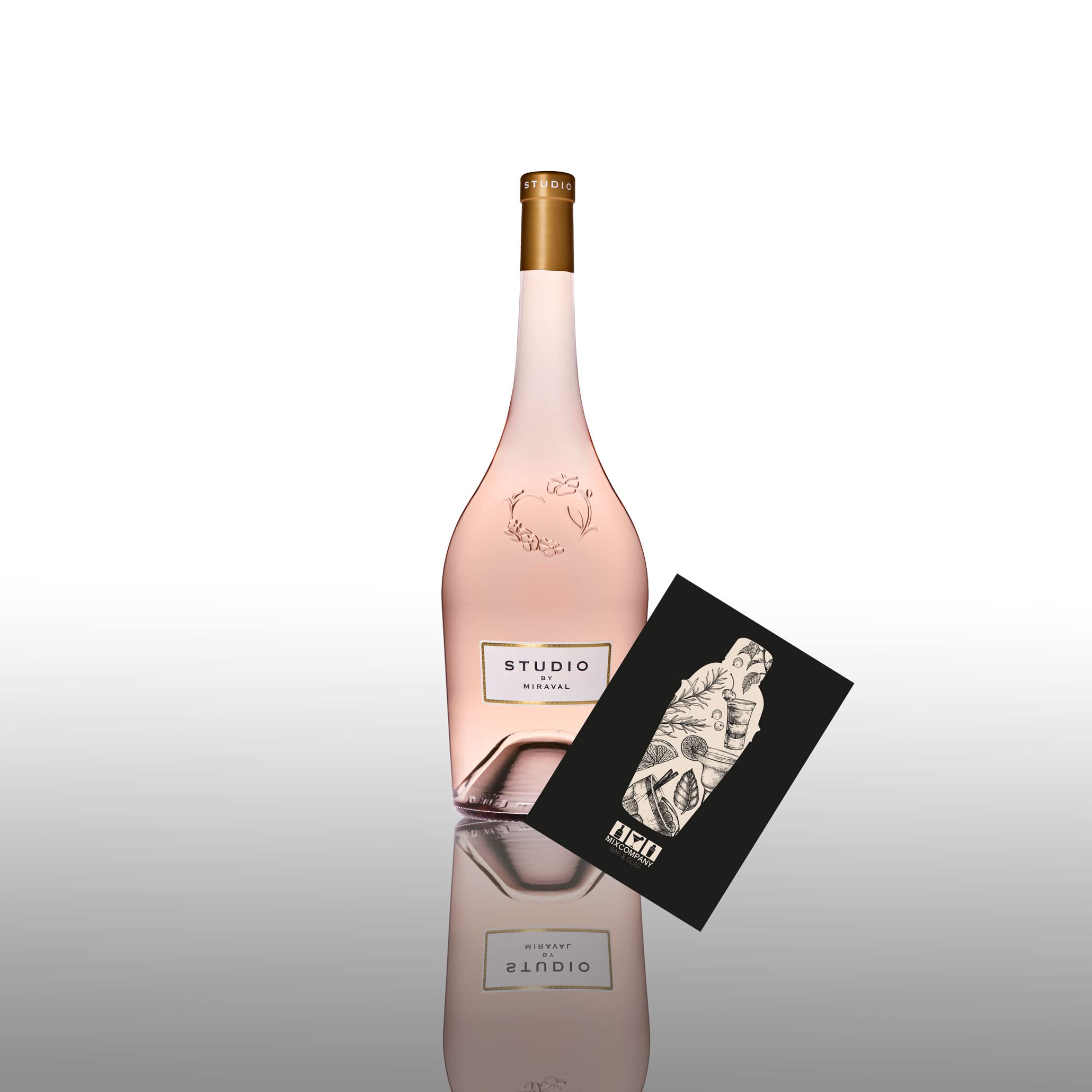 Angelina Jolie + Brad Pitt Studio By Miraval Rose Wein 0,75L (13% Vol) Jolie-Pitt Miraval Wein - [Enthält Sulfite]