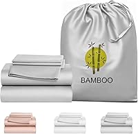 Vista 8 de MURT Juego de sábanas tamaño Queen, 100% viscosa de bambú, 400 hilos, refrescantes y suaves como la seda, certificado Oeko-TEX, bolsillo profundo