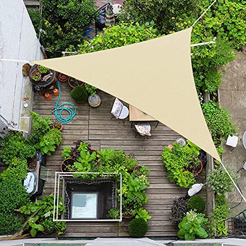 Toldo triangular impermeable con 95% de protección UV para jardín 8