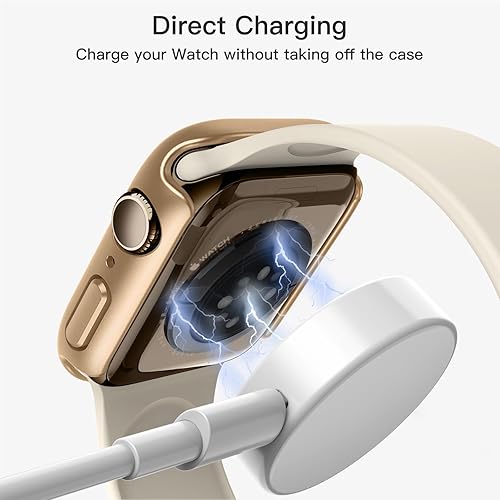 Vista 36 de JETech Funda con protector de pantalla para Apple Watch SE 3/2/1 (2025/2022/2020)/Series 6 5 4 de 1.732 pulgadas, cubierta protectora total