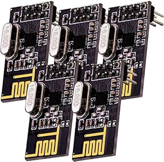AZDelivery 5 x NRF24L01 + 2.4GHz Wireless RF Transceiver Module compatible with Arduino and ESP8266 Including E-Book!