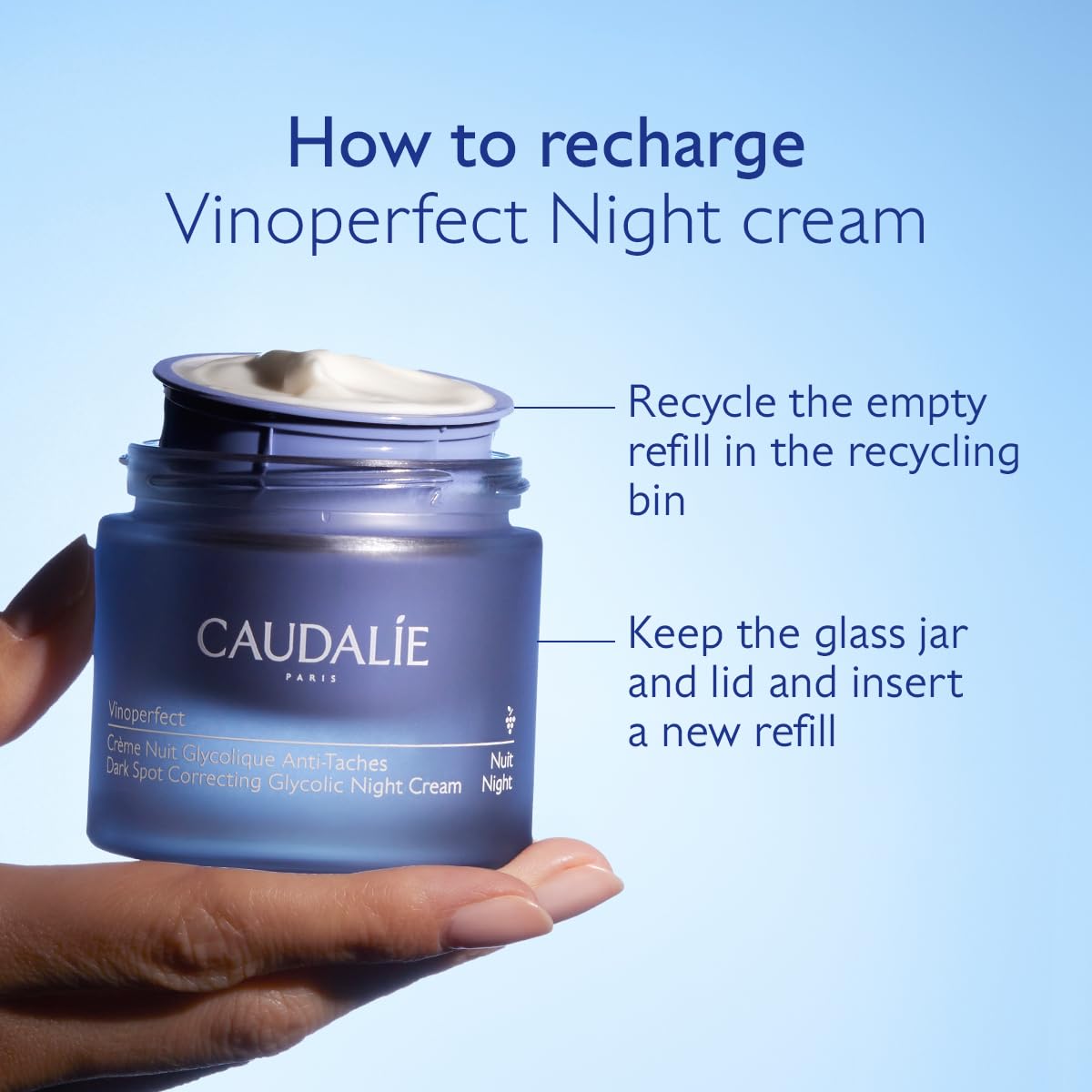 Caudalie Vinoperfect krem na noc z glikolem przeciwpigmentacyjnym, 50 ml