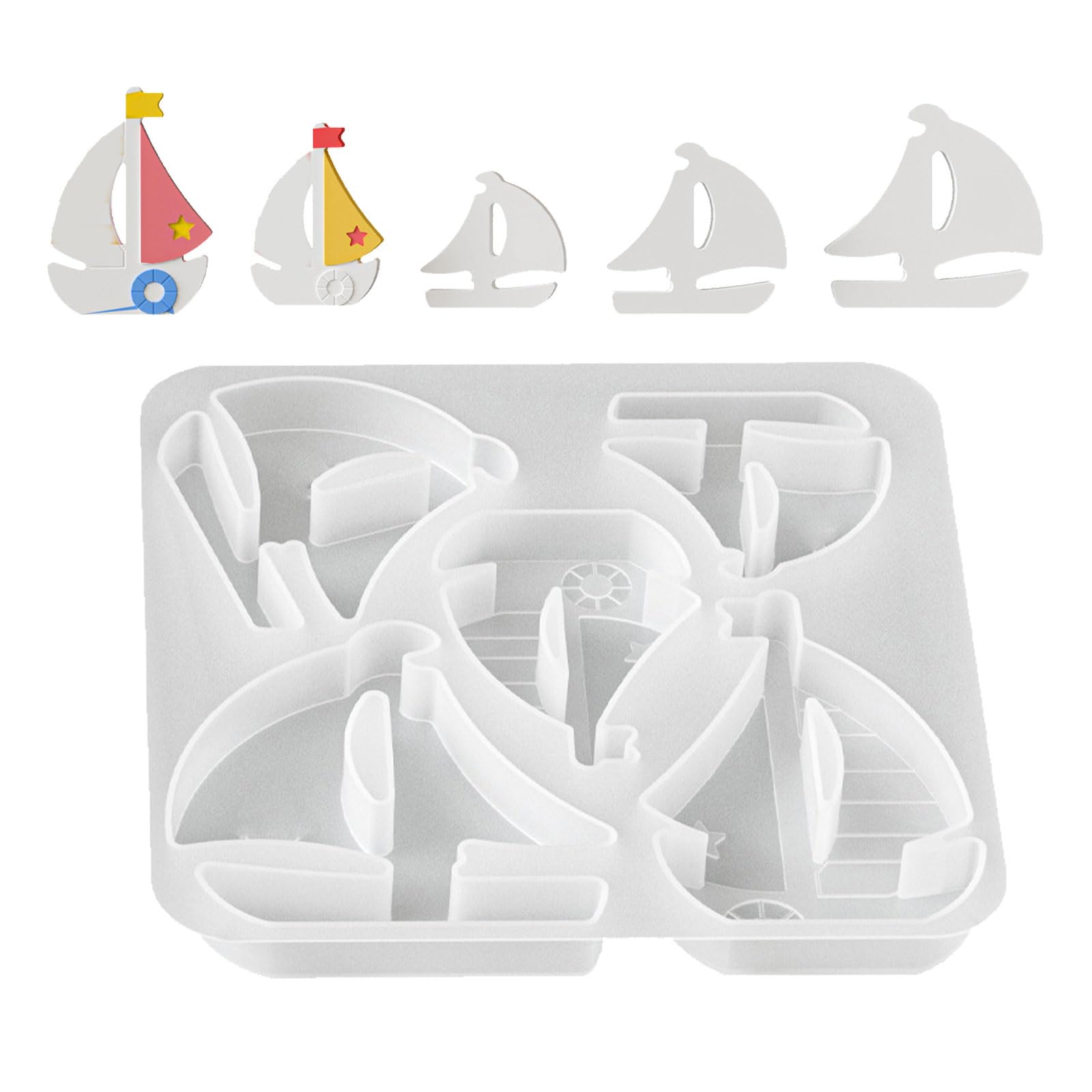 Kalttoy Sturdy Silicone Sailboats in Heart Shape Great for Candlewax and Soap Making Home Decoration