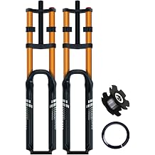 26 27.5 29inch Mountain Bike Suspension Fork 180mm Travel Air Fork 1-1/8" Straight Double Crown Downhill Forks 9 * 100mm QR Manual Lockout Disc Brake Front Forks
