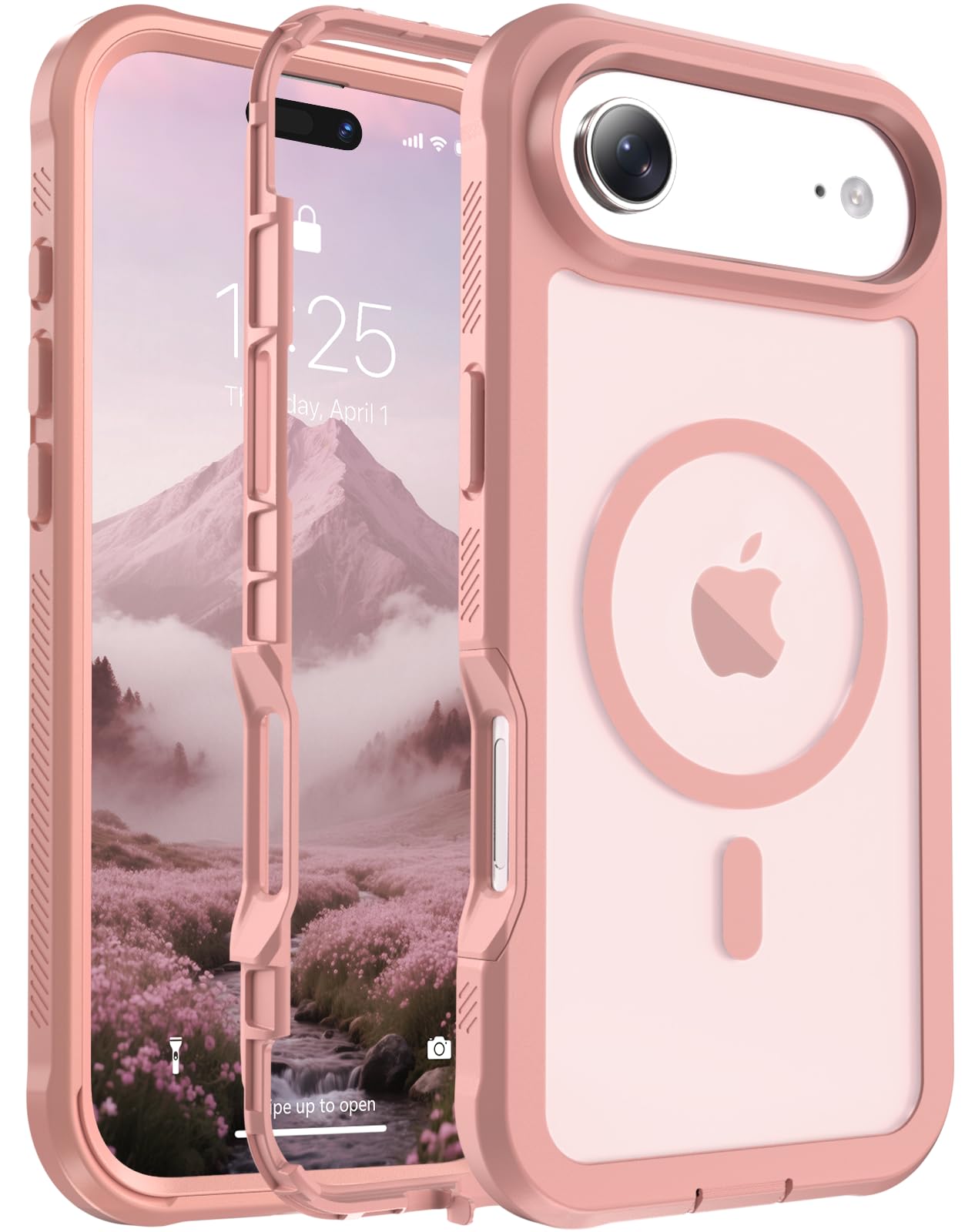 jaroco Magnetic for iPhone Air Case Heavy Duty Protection Pink