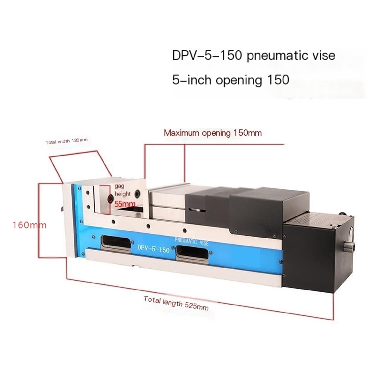 Morsa idraulica pneumatica - Morsa da banco a doppia forza con presa migliorata(150mm)