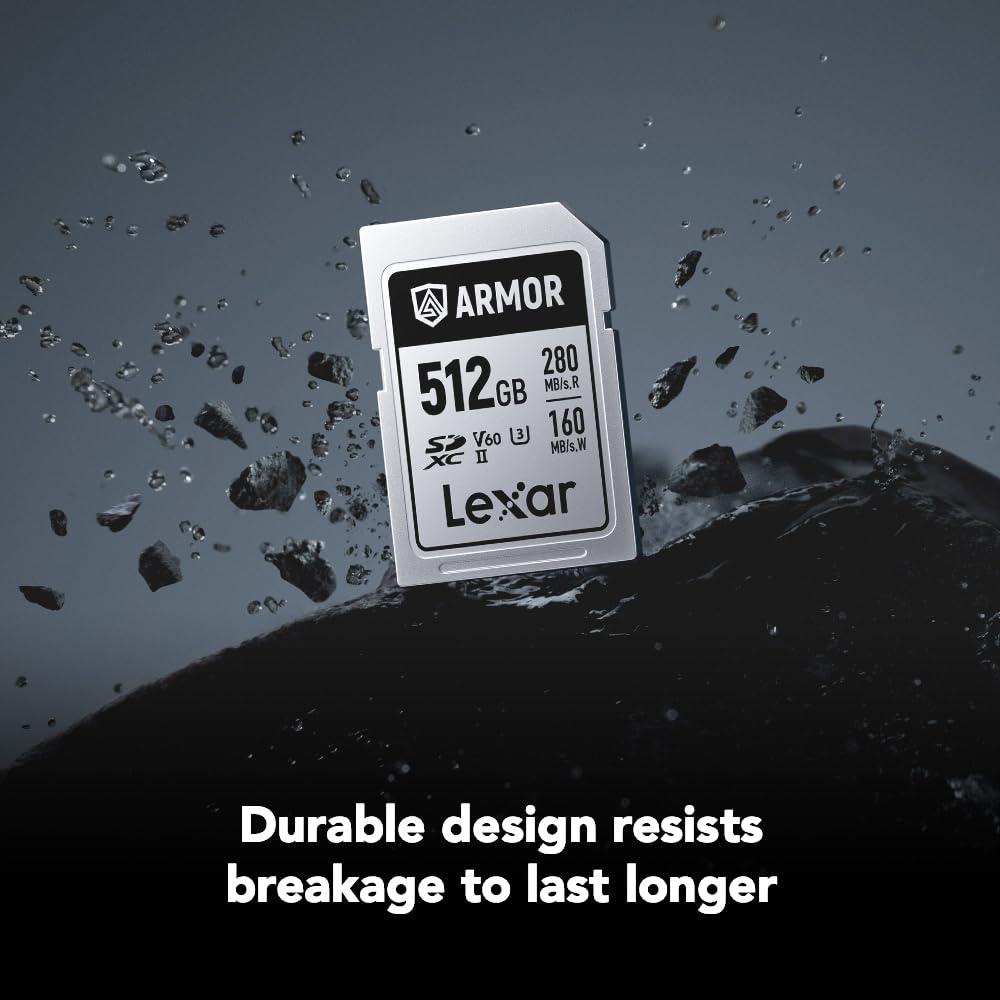 Lexar 128GB (2-Pack) Professional 1667x SD Card, UHS-II, C10, U3, V60, Full HD, 4K, Up To 250MB/s Read SDXC Memory Card, for Professional Photographer, Videographer, Enthusiast (LSD128CBNA16672): Single 280MB/s 512GB
