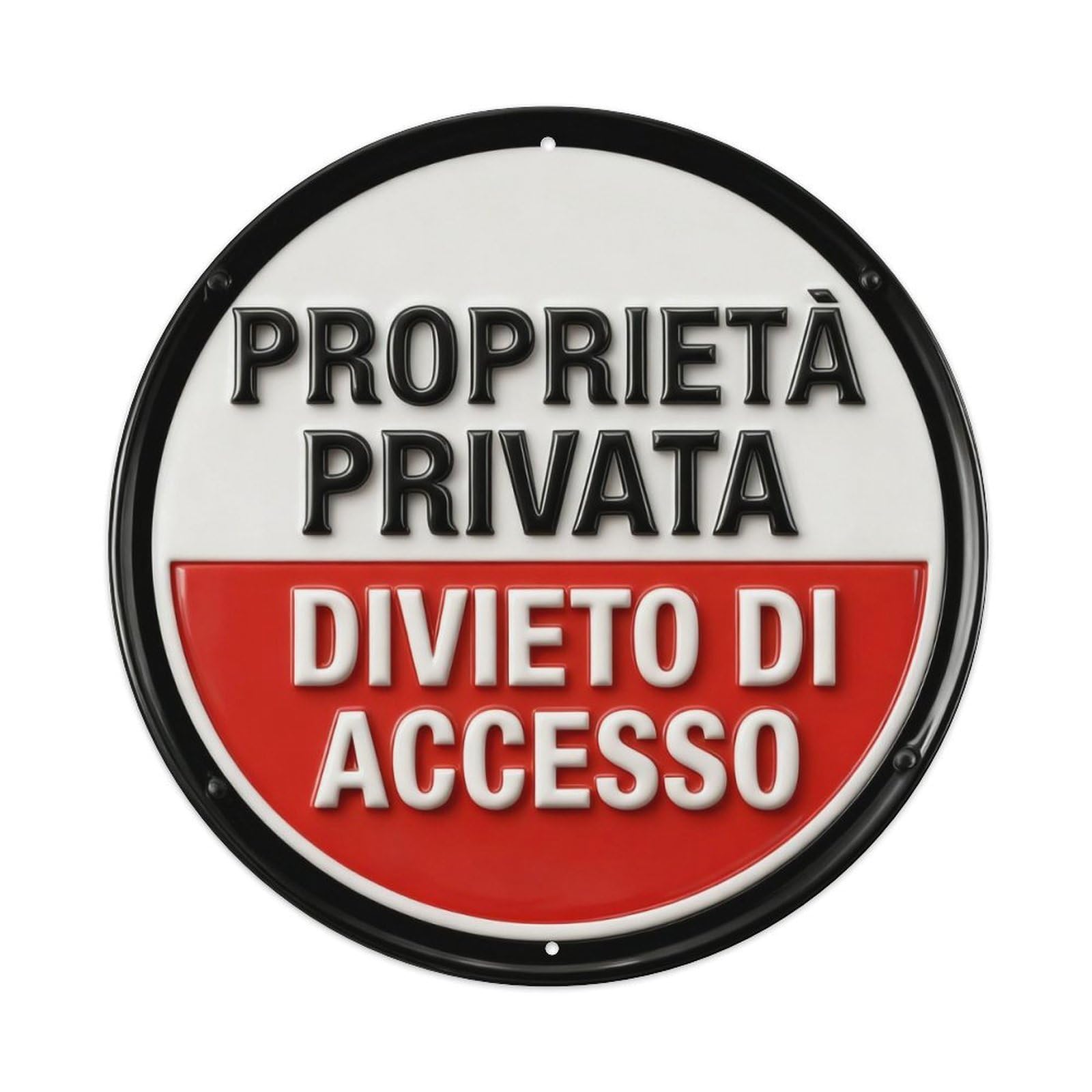 Private Property No Access Round Metal Tin Sign Vintage Wall Decor, Bar Garage Cafe Kitchen Home Wall Art Poster 8x8inches