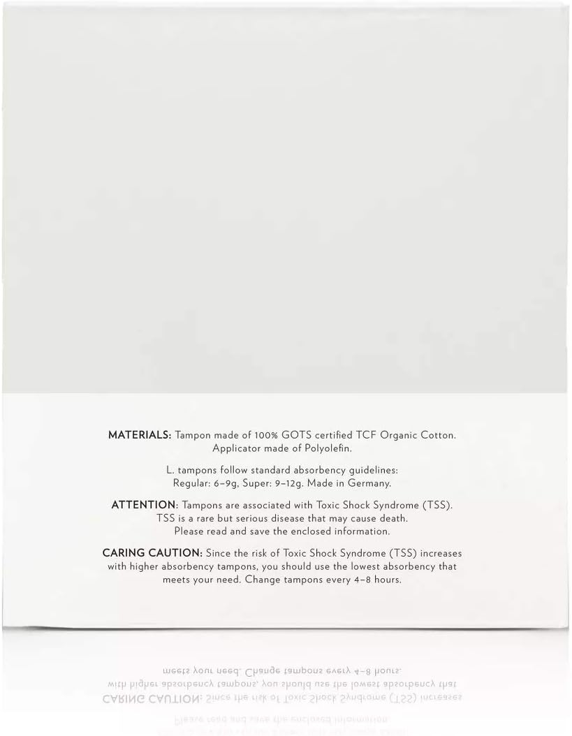 L. Organic Cotton Regular and Super Absorbency Compact Tampons Multipack Refill - 60ct