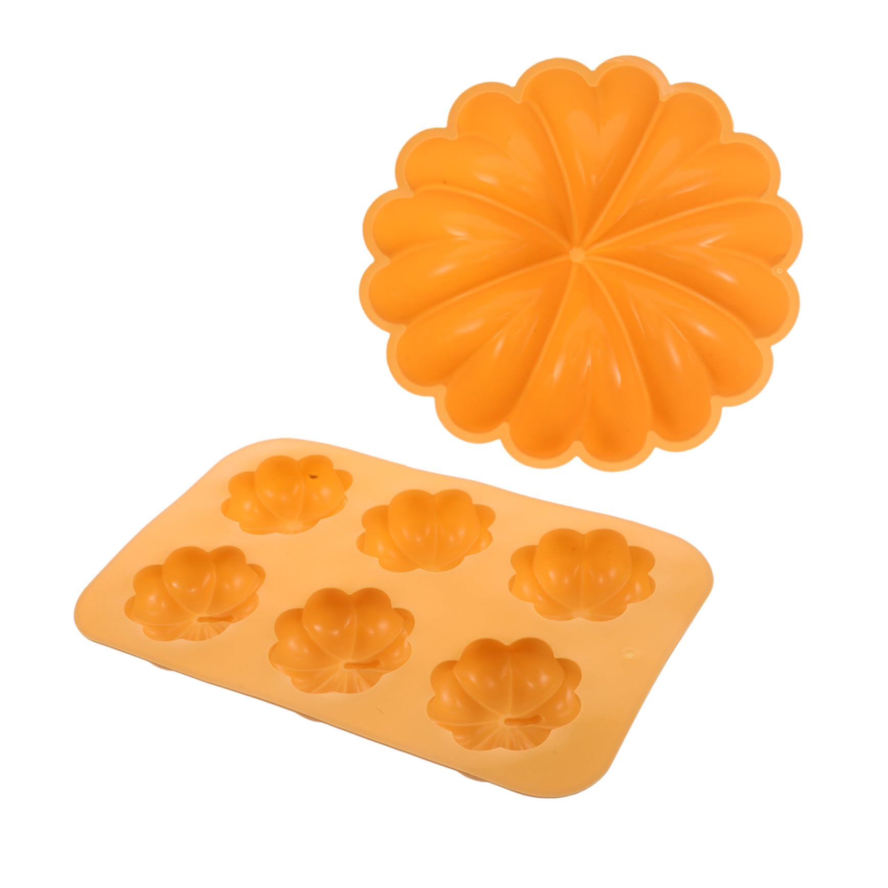 Mobestech 2piezas Molde Grande de Silicona Antiadherente para Pasteles de Calabaza y Molde de Cavidades para Hornear Unidades Festival Cosecha y Halloween