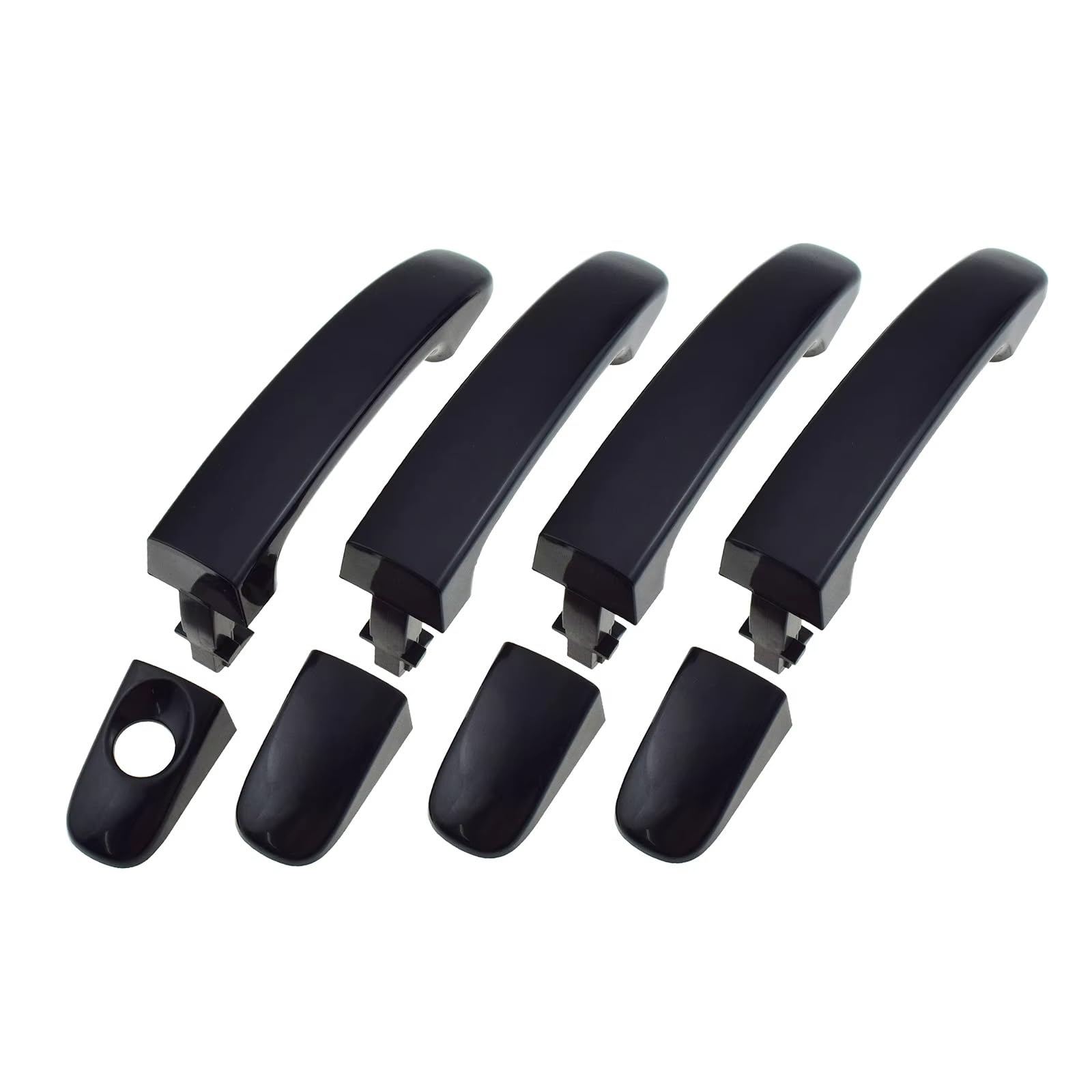 Kpuwers Exterior Door Handle Black Exterior Door Handle AB3921218A14AC for for Ranger for Everest T6 T7 for Mazda for BT50 2012-2020 Handles Replacement(A Kit)