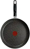 Frigideira Rochedo Robusta Grafite 30cm com Antiaderente Resist 3X, Reforçado com Partículas Minerais, Alta Espessura, Base Limpa Fácil e Thermo-Sinal