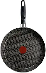 Frigideira Rochedo Robusta Grafite 30cm com Antiaderente Resist 3X, Reforçado com Partículas Minerais, Alta Espessura, Base Limpa Fácil e Thermo-Sinal