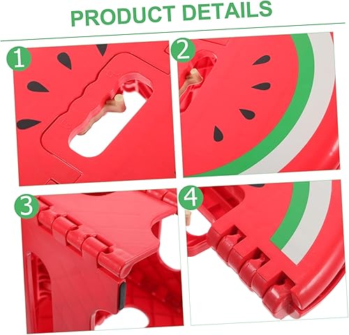 Miniatura 7 de Taburete portátil de plástico para niños y niñas, plegable, ligero, seguro para niños, versátil para actividades al aire libre en interiores