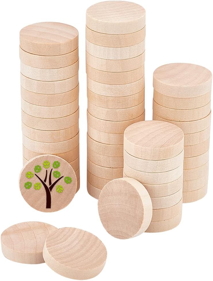 3 Sets Unbearbeitete Holzzahnräder Zum Bemalen – DIY Holzräder Mit Schrauben Für Bastelprojekte