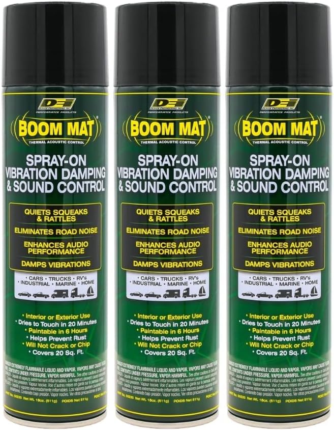 TOULIFLY DEI 3 Pack Sound Deadening Boom Mat Spray On Enhance Audio Eliminate Road Noise