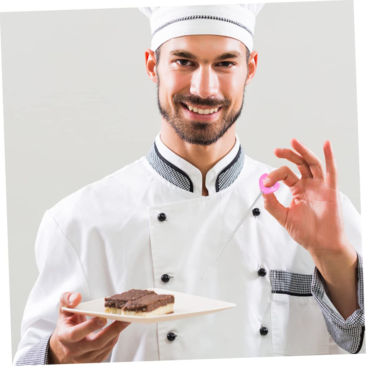 CIYODO 2pcs Stainless Steel Cake Tester Pins for Baking Decorative Cake Testing