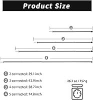 Vista 2 de SAN LIKE Tent Pole Telescopic Adjustable tarp Poles for Camping Canopy Awning Shelter Backpacking Hiking -(Adjustable Length - Steel)
