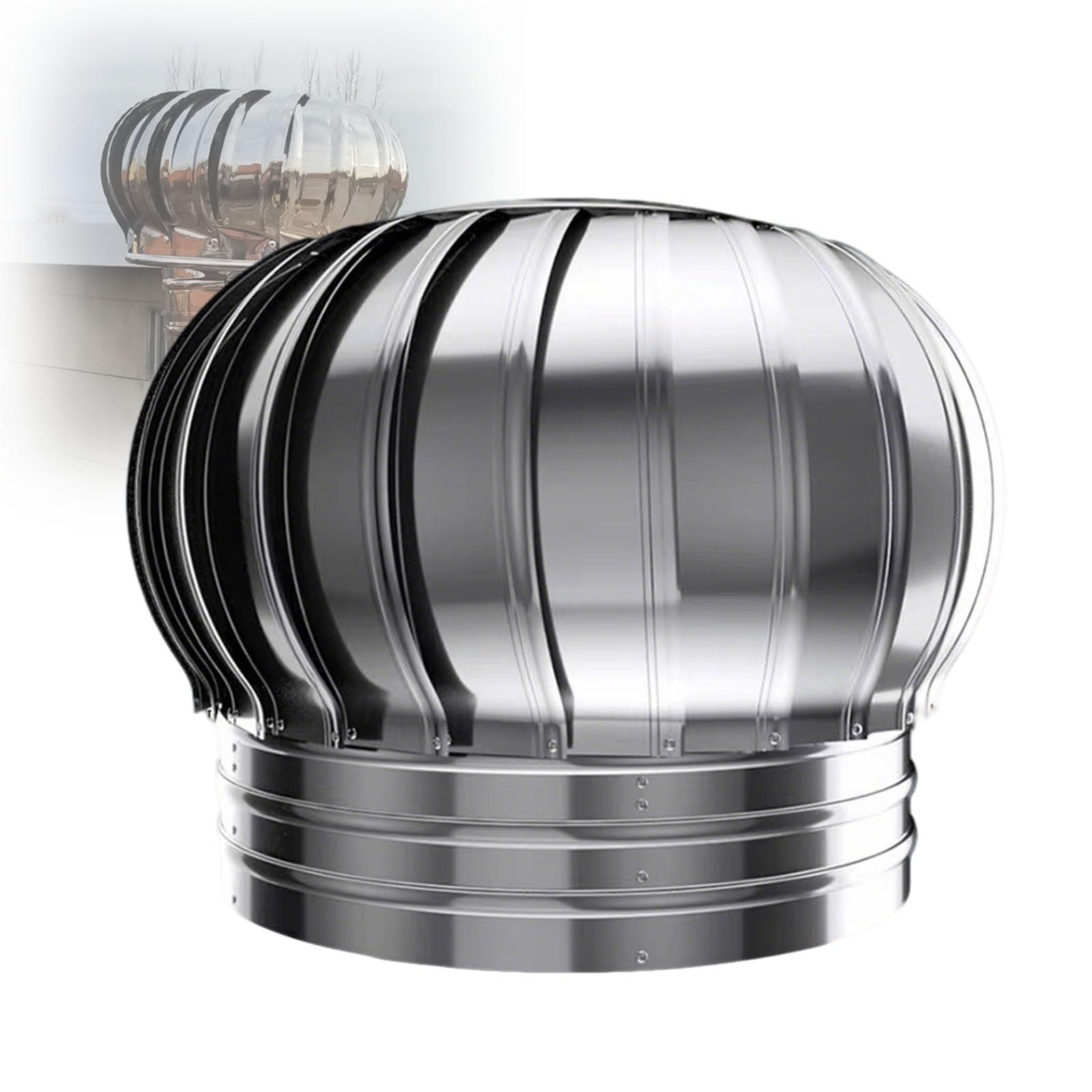MYXJGNAIY Spherical Exhaust Chimney Cap, 304 Stainless Steel Flue Chimney Cover 3-23.6 in, Roof Rain Chimney Cowl for Outside, Vent Cover for Stove Pipe, Easy Installation(4.3in)