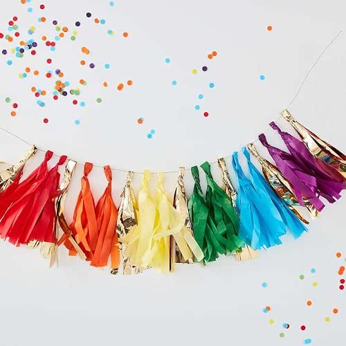 Ginger Ray Multi Coloured & Gold Tassel Garland Party Hanging