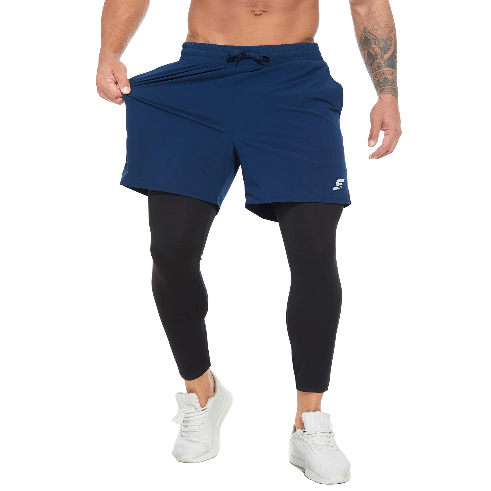 SS COLOR FISH Men Compression Pants Athletic Baselayer Workout Legging Running Tights for Men