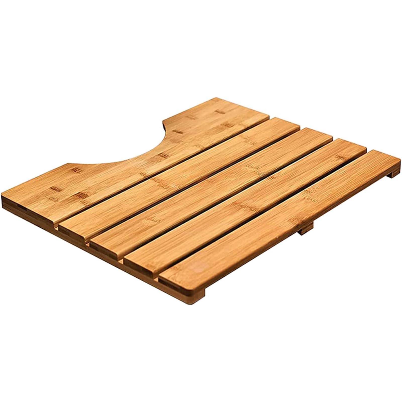 Tapis de bain en bambou antidérapant idéal pour spa et balcon