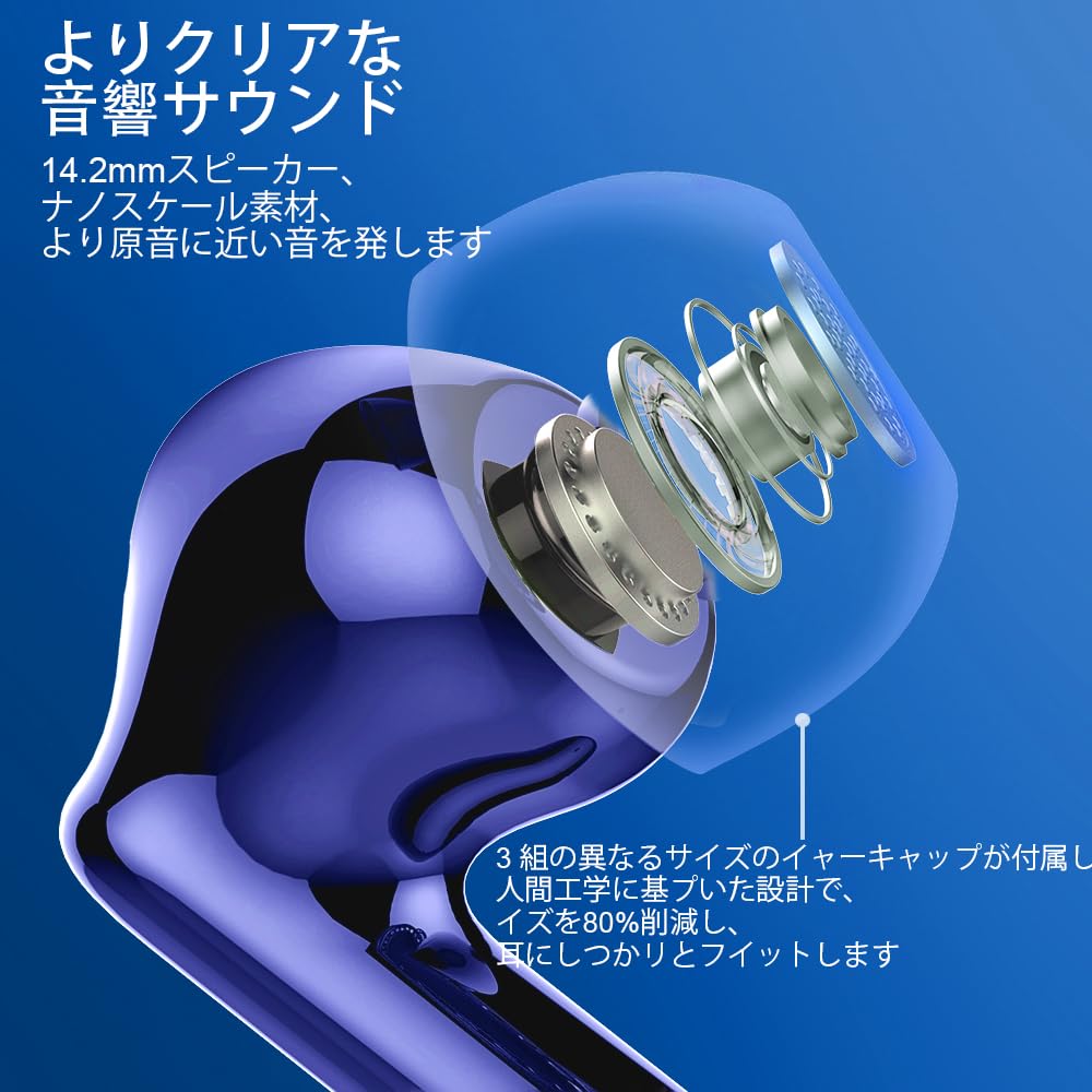 Amazon.co.jp: イヤホン bluetooth ワイヤレスイヤホン【2026最新