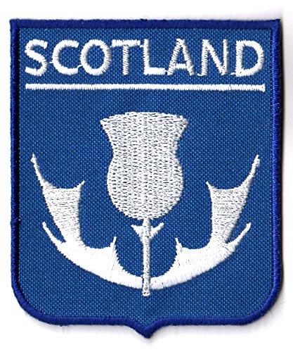 Scottish Blue with White Thistle and Scotland Sew