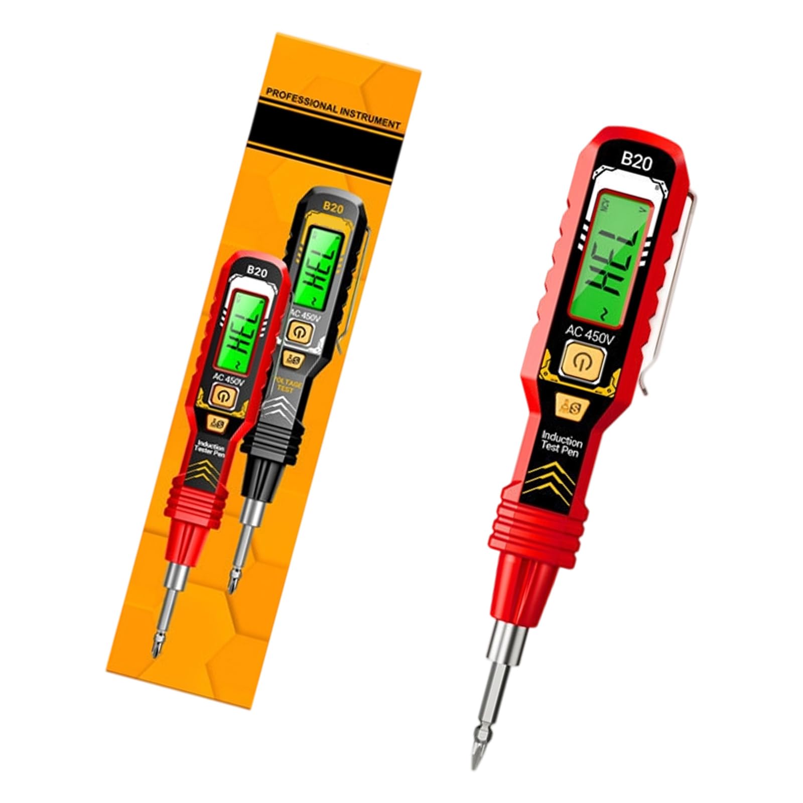Digital Measuring Pen Voltages Live Wire Detectors NCV Voltages Probes Tester Pen with Alarm Auto Off Backlit Screen Non-Contact AC Tester
