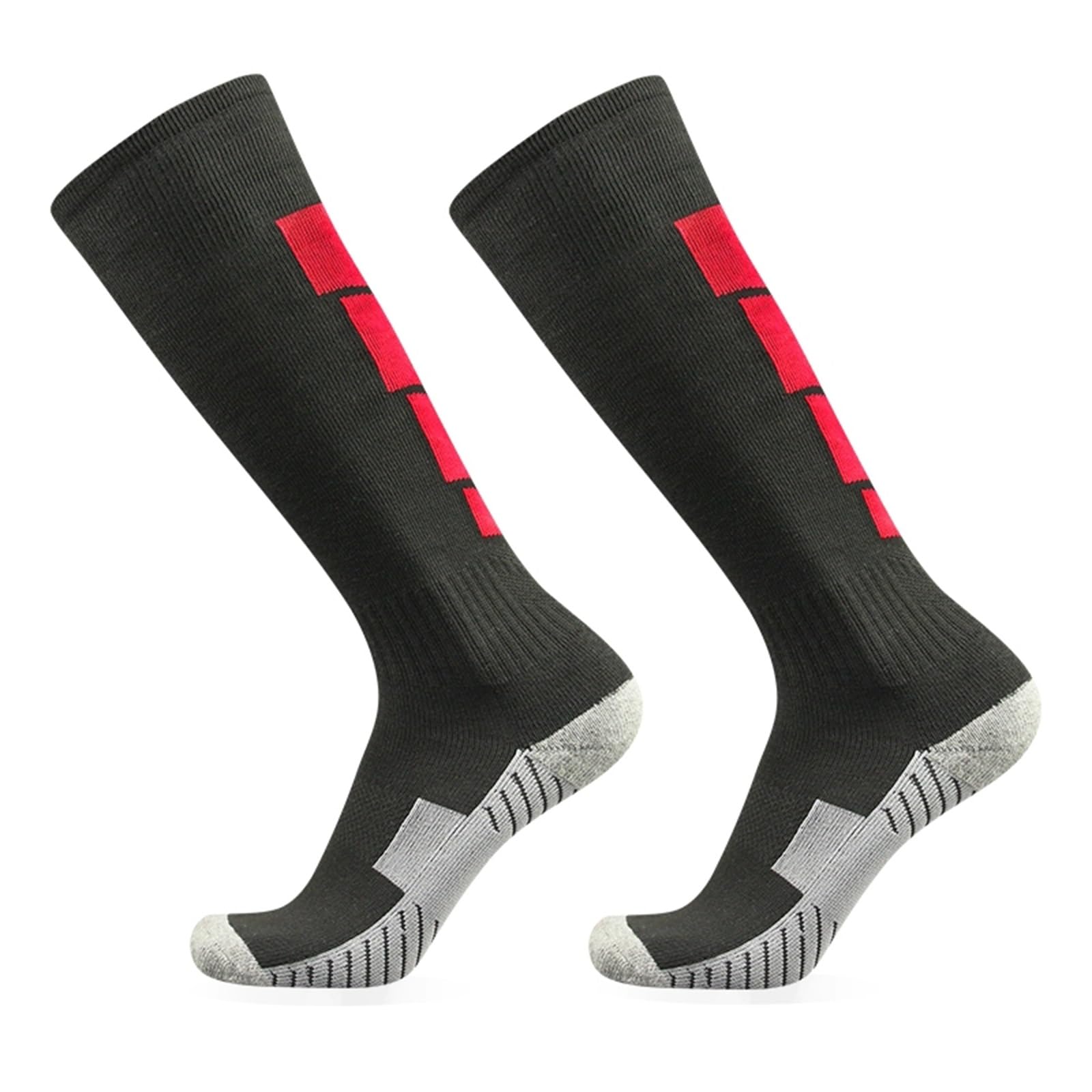 LXRHLIKG Fencing Sport High Long Sports Socks, Fencing Equipment Protective Fencing Stockings, Unisex Anti-slip Thickening Fencing Socks for Men Women(Black,L)