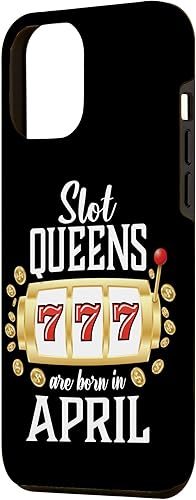 Miniatura 2 de iPhone 13 Pro Max Slot Queens Are Born In April - Funda con temática de casino para mujeres