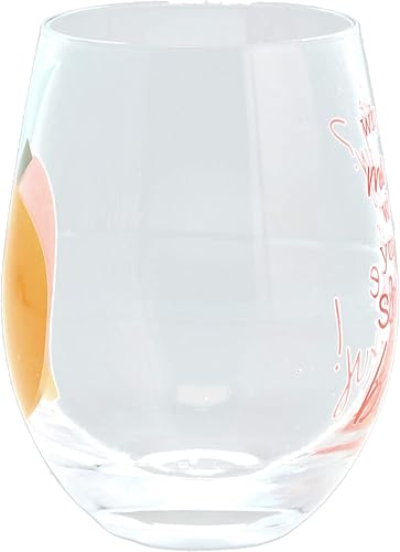 Miniatura 3 de Pavilion Gift Company Why Be Moody When You Can Shake Your Booty - Copa de vino sin tallo, 15.3fl oz, color naranja