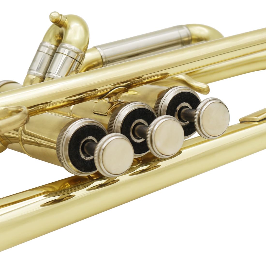 Bb Trompete Messing Gold Silber Dual Color für Anfänger Militär Band Performance Messing Instrument Trompete Kit