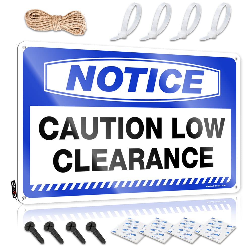 IBWNBBUSN Funny Tin Sign Notice Caution Low Clearance Tin Sign Tin Metal Bar Signs Metal Signs For Home Decor(30X40CM)